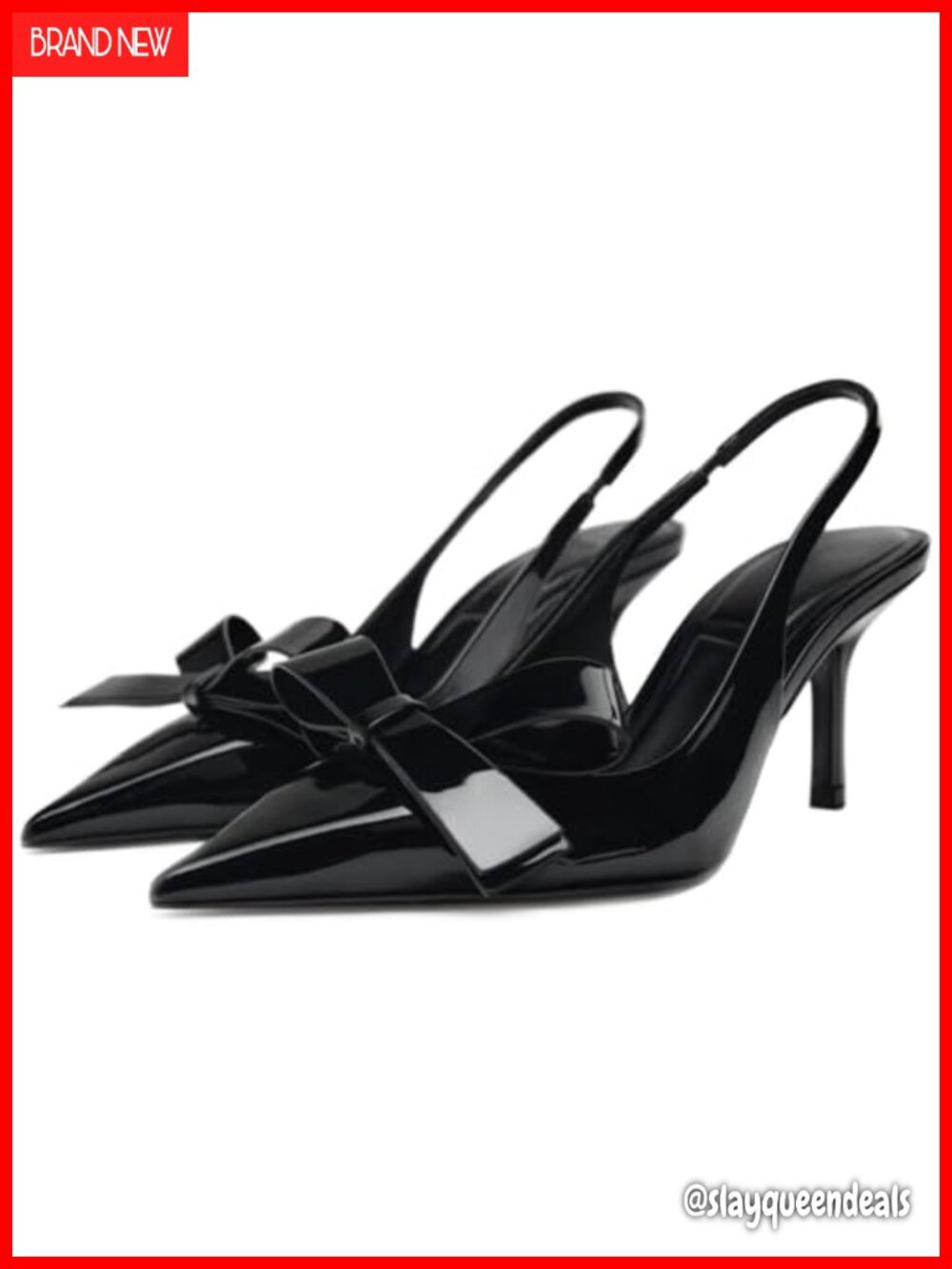 Kitten Heels Pointed Toe Slingback Pumps with Bow